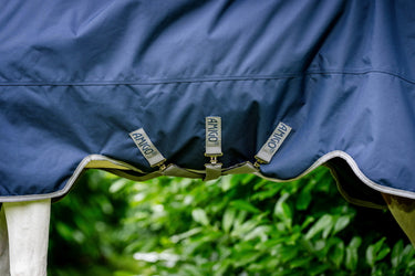 Horseware Ireland Amigo 1200D Xl Turnout Rug 250G Navy / Titanium Grey & Silver