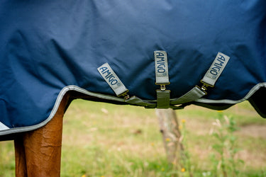 Horseware Ireland Amigo 1200D Plus Turnout Rug 100G Navy / Titanium Grey & Silver