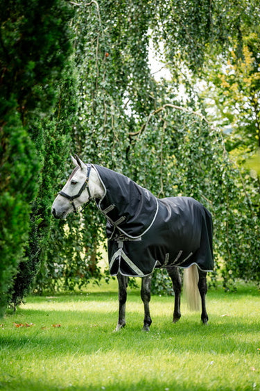 Horseware Ireland Amigo 1200D Plus Turnout Rug 100G Black / Titanium Grey & Silver
