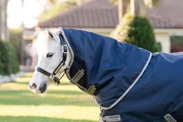 Horseware Ireland Amigo 1200D Plus Pony Turnout Rug 250G Navy / Titanium Grey & Silver
