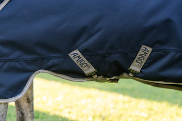 Horseware Ireland Amigo 1200D Plus Pony Turnout Rug 250G Navy / Titanium Grey & Silver