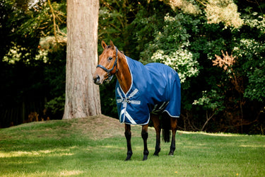 Horseware Ireland Amigo 1200D Wug Turnout Rug 150G Navy / Titanium Grey & Silver