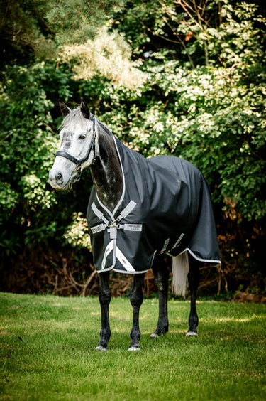 Horseware Ireland Amigo 1200D Wug Turnout Rug 0G Black / Titanium Grey & Silver