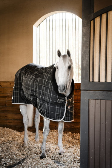 Horseware Ireland Rhino Stable Rug 250G Vl Blk / Grey / White Chk & Grey
