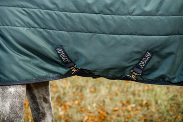Horseware Ireland Amigo Ripstop Insulator Stable Rug 200G Dynasty Green / Navy & Silver