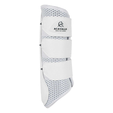 Buy Acavallo White Hind Brushing Horse Boots Neoprene Perforated With Triple Velcro | Online for Equine