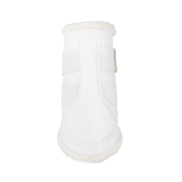 Buy Acavallo White Eco-Leather Front Brushing Horse Boots W/Double Velcro Fastening  | Online for Equine