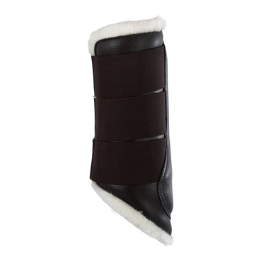 Buy Acavallo Eco-Leather Hind Brown Brushing Horse Boots With Triple Velcro Fasten  | Online for Equine