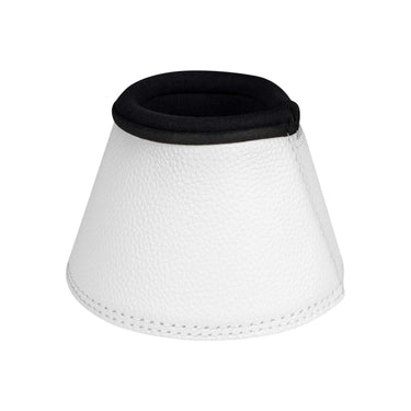 Buy Acavallo White Bell Boots In Pu Leather W/Velcro Fastening  | Online for Equine