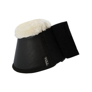 Buy Acavallo Eco-Leather Black Bell Boots With Velcro Fastening  | Online for Equine