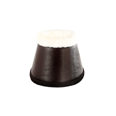 Buy Acavallo Eco-Leather Brown Bell Boots With Velcro Fastening  | Online for Equine