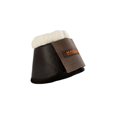 Buy Acavallo Eco-Leather Brown Bell Boots With Velcro Fastening  | Online for Equine