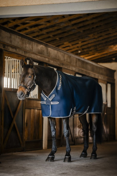 Horseware Ireland Rambo Airmax Cooler Navy / Thunderstorm Grey & Silver