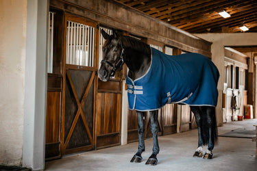 Horseware Ireland Rambo Techni Waffle Cooler Navy / Thunderstorm Grey & Silver