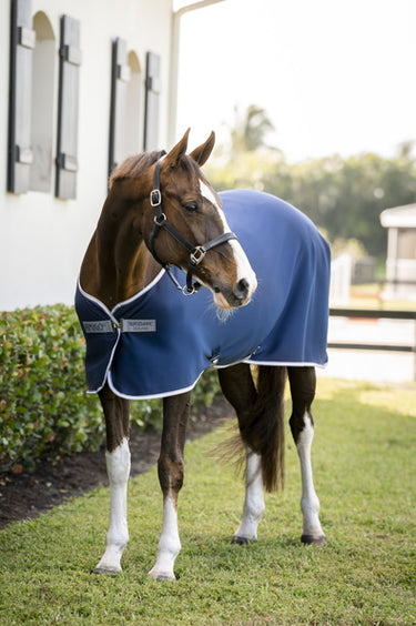 Horseware Ireland Amigo Jersey Cooler Navy / Titanium Grey & Silver