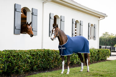 Horseware Ireland Amigo Jersey Cooler Navy / Titanium Grey & Silver