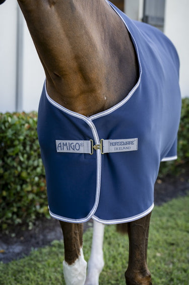 Horseware Ireland Amigo Jersey Pony Cooler Navy / Titanium Grey & Silver