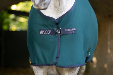 Horseware Ireland Amigo Jersey Pony Cooler Dynasty Green / Navy & Silver