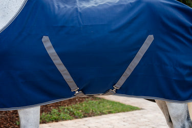 Horseware Ireland Rambo Stable Rug Sheet Navy / Thunderstorm Grey & Silver