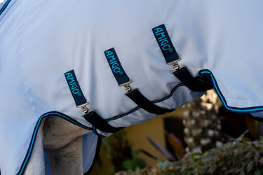Horseware Ireland Amigo Ripstop Hoody Azure Blue / Navy & Electric Blue
