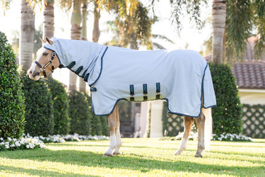 Horseware Ireland Amigo Ripstop Pony Hoody Azure Blue / Navy & Electric Blue