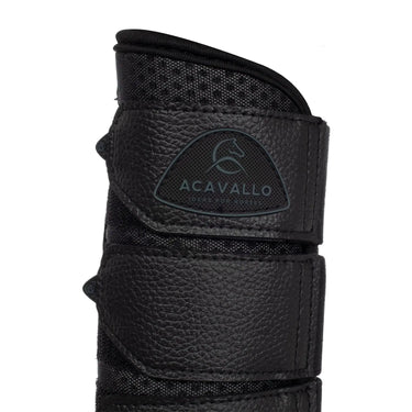 Buy Acavallo Black Hind Brushing Horse Boots Neoprene Perforated With Triple Velcro  | Online for Equine