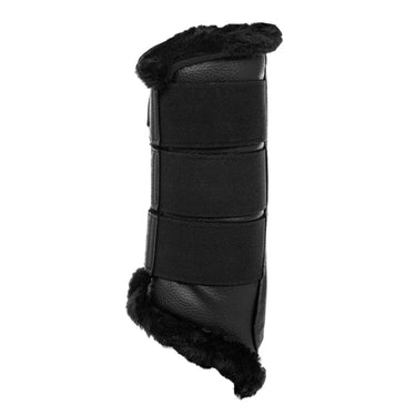 Buy Acavallo Black Hind Brushing Horse Boots With Synthetic Fur With Triple Velcro  | Online for Equine
