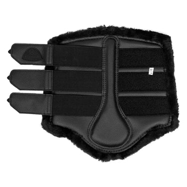 Buy Acavallo Black Hind Brushing Horse Boots With Synthetic Fur With Triple Velcro  | Online for Equine