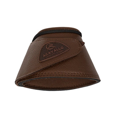 Buy Acavallo Brown Bell Boots In Pu Leather W/Velcro Fastening  | Online for Equine