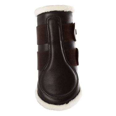 Buy Acavallo Brown Eco-Leather Front Brushing Horse Boots W/Double Velcro Fastening  | Online for Equine