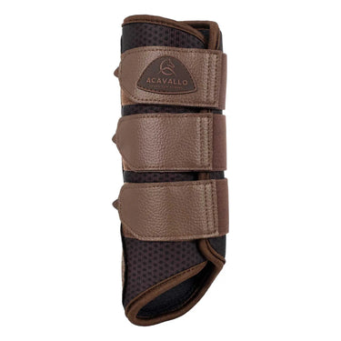 Buy Acavallo Brown Hind Brushing Horse Boots Neoprene Perforated With Triple Velcro  | Online for Equine