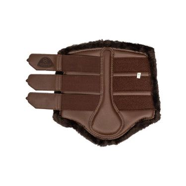 Buy Acavallo Brown Hind Brushing Horse Boots With Synthetic Fur With Triple Velcro  | Online for Equine