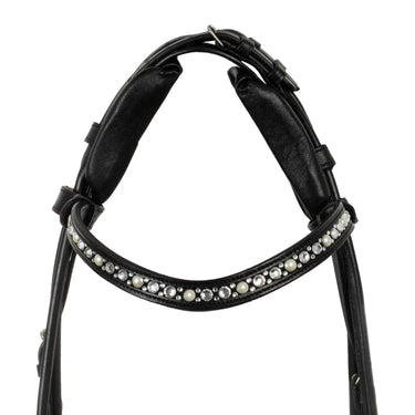 Buy Acavallo Demoiselle Straight Noseband Stlex Pearl Anatomic Leather Bridle  | Online for Equine