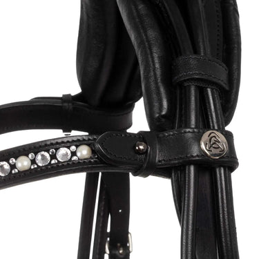 Buy Acavallo Demoiselle Straight Noseband Stlex Pearl Anatomic Leather Bridle  | Online for Equine