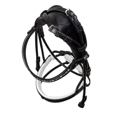 Buy Acavallo Demoiselle Straight Noseband Stlex Pearl Anatomic Leather Bridle  | Online for Equine
