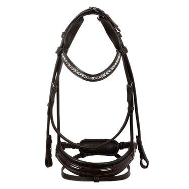 Buy Acavallo Demoiselle Straight Noseband Stlex Pearl Anatomic Leather Bridle  | Online for Equine