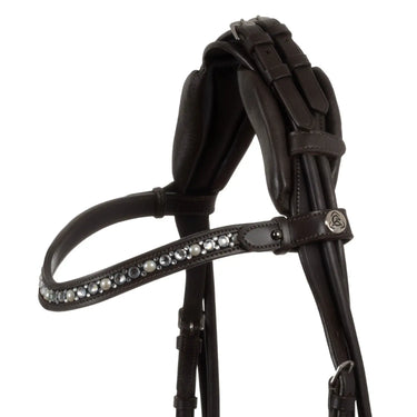 Buy Acavallo Demoiselle Straight Noseband Stlex Pearl Anatomic Leather Bridle  | Online for Equine