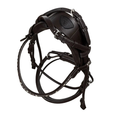 Buy Acavallo Demoiselle Straight Noseband Stlex Pearl Anatomic Leather Bridle  | Online for Equine
