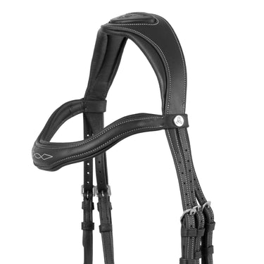 Acavallo Double Soft Leather Jumping Bridle with Fancy Stitching| Online For Equine