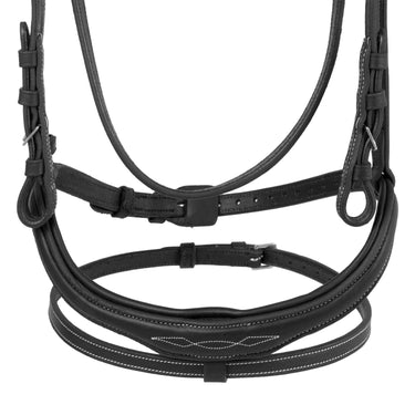 Acavallo Double Soft Leather Jumping Bridle with Fancy Stitching| Online For Equine