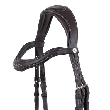 Acavallo Double Soft Leather Jumping Bridle with Fancy Stitching| Online For Equine