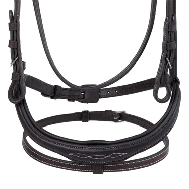 Acavallo Double Soft Leather Jumping Bridle with Fancy Stitching| Online For Equine