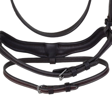 Acavallo Double Soft Leather Jumping Bridle with Fancy Stitching| Online For Equine