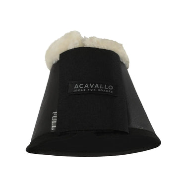 Buy Acavallo Eco-Leather Black Bell Boots With Velcro Fastening  | Online for Equine