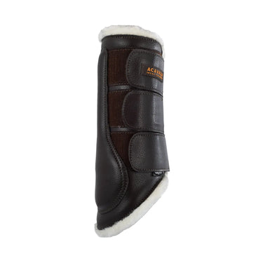 Buy Acavallo Eco-Leather Hind Brown Brushing Horse Boots With Triple Velcro Fasten  | Online for Equine