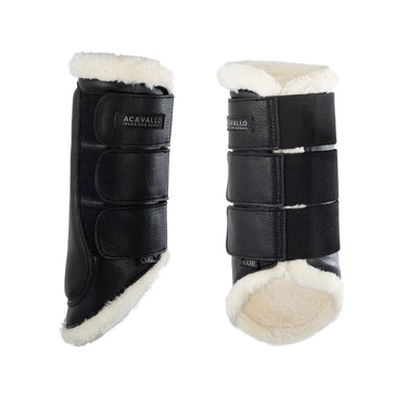 Buy Acavallo Eco-Leather Hind Brushing Horse Boots With Triple Velcro Fasten  | Online for Equine