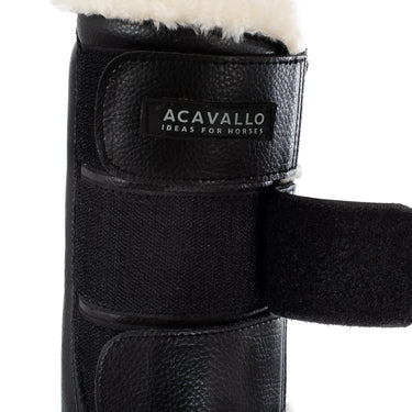 Buy Acavallo Eco-Leather Hind Brushing Horse Boots With Triple Velcro Fasten  | Online for Equine