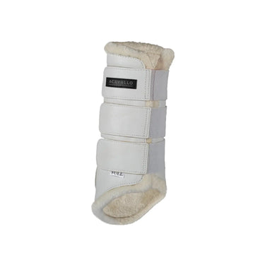 Buy Acavallo Eco-Leather Hind White Brushing Horse Boots With Triple Velcro Fasten  | Online for Equine