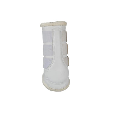 Buy Acavallo Eco-Leather Hind White Brushing Horse Boots With Triple Velcro Fasten  | Online for Equine