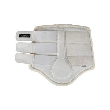 Buy Acavallo Eco-Leather Hind White Brushing Horse Boots With Triple Velcro Fasten  | Online for Equine